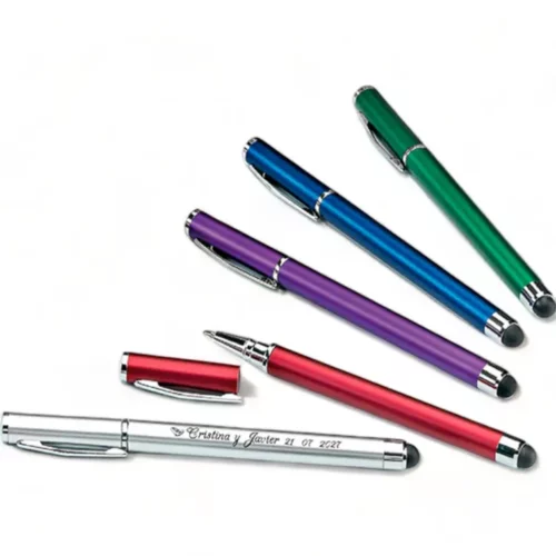 D- 1202-Bolígrafo Colores Puntero Táctil Elegante