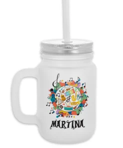 Jarra con Pajita de Cristal Nombre Musical