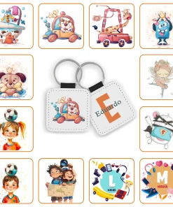 Llavero Cuadrado personalizado con diseño elegido