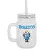 Jarra con Pajita de Cristal Nombre Monster King